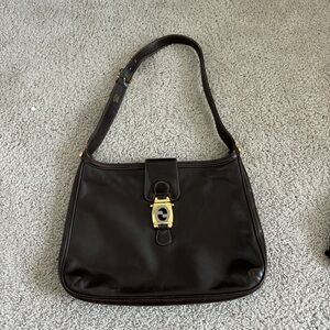 Gucci Black Shoulder Bag with Gold Clasp